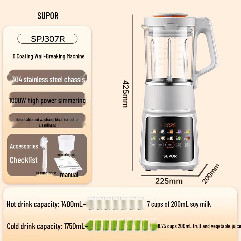 SUPOR Silent Multi-Function Blender 1.75L