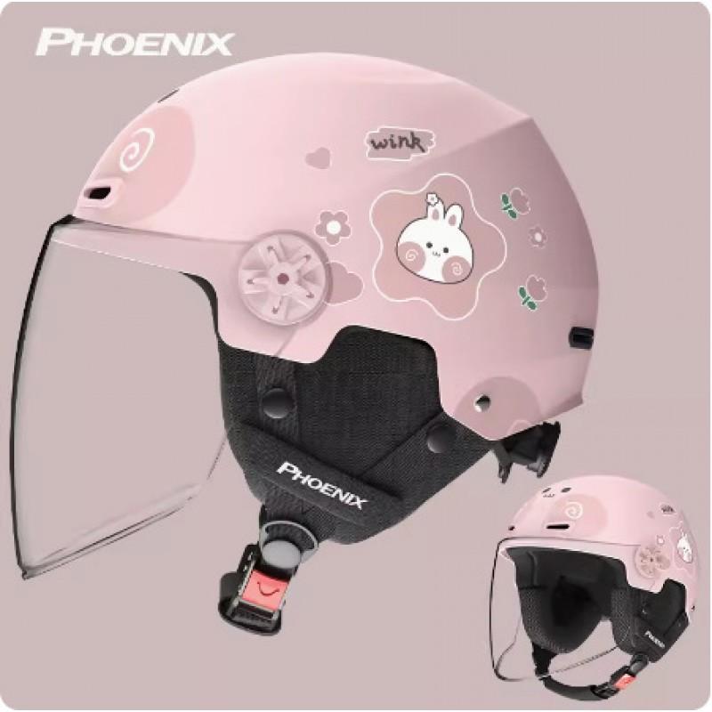 Kids Motorcycle Helmet ABS Safety Electric Scooter Bike Ride Winter Use