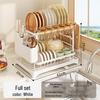 Aluminum Dish Drying Rack with Chopstick and Cutting Board Holders