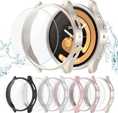 Hülle für Samsung Galaxy Watch7 6 5 4 40mm 44mm Displayschutzfolie Harte PC Schutzhülle Bumper Galaxy Watch Panzerglasfolie