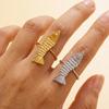 Fresh Resort-Style Tropical Fish Stainless Steel Rings for Women - Cute Beach Ocean Series Ornaments