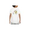Nike Sportswear Letter Print Cartoon Anime Pattern Round Neck Short Sleeve Kids Tops White FN9616-100