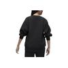 Jordan Solid Color Casual Loose Fleece-Lined Pullover Long Sleeve Sweatshirt Women Tops Black DQ4600-010