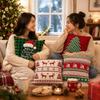 Soft Throw Cushion Case Deer Snowman Pillow Cover Christmas Pillow Covers Living Room Decor
