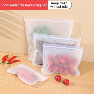 EVA-Lebensmittel-Konservierungsbeutel für den Kühlschrank, auslaufsichere Behälter, wiederverwendbarer Standbeutel mit Reißverschluss, umweltfreundlicher Frischhaltebeutel für die Küche