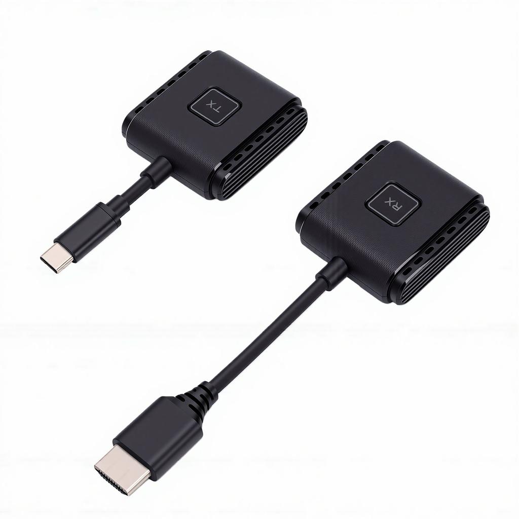 Wireless HD Transmitter and Receiver Type C to HD Multimedia Interface Wireless Screen Mirroring Adapter for Conference
