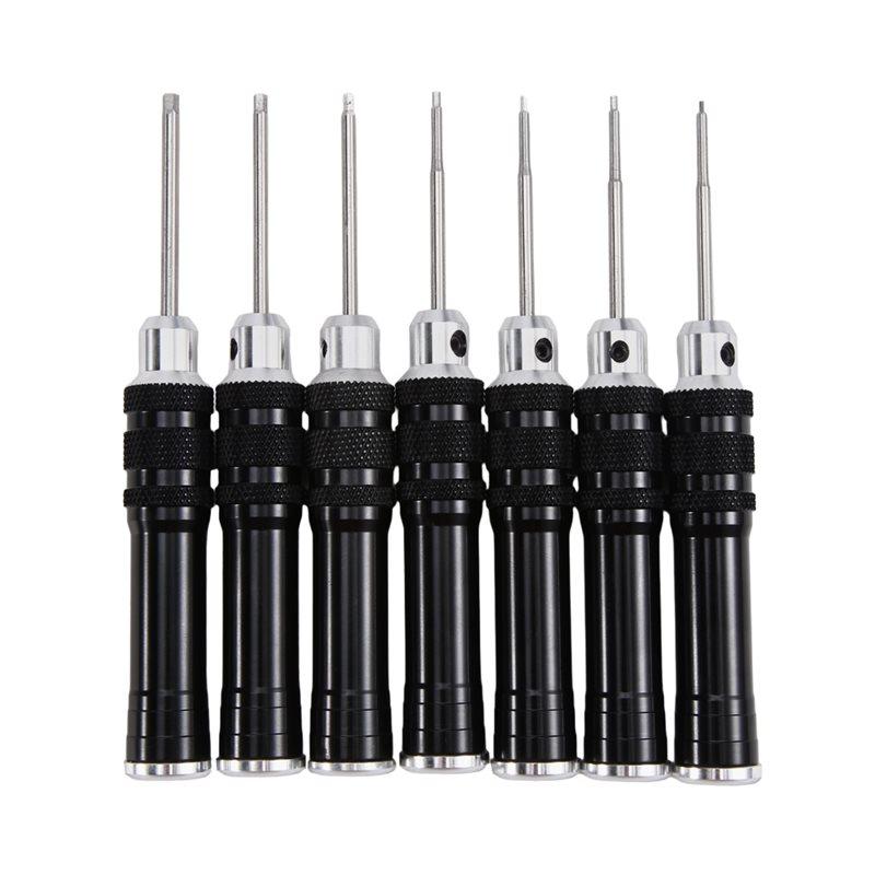 A34R For RC Helicopter Model Airplane Computer Clock, Remote Control Black Handle Hex Screwdriver Tool Set Repair Tools