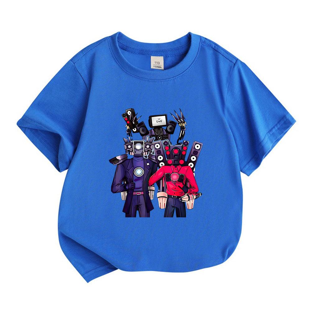 Kids Boys Girls 100% Cotton Crew Neck Short Sleeve T-Shirt, Cool Game Character Graphic Casual Soft Breathable Tee Top for Children Daily Outdoor Wear