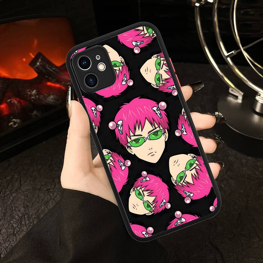 Cute Kitty Boy Saiki Kusuo Matte Protective Case For IPhone 16 15 14 13 12 11 Pro Max X XS MAX Protection Case