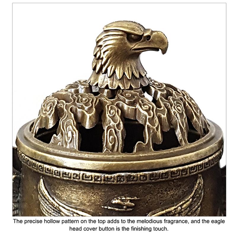 New Alloy Incense Burner Hollow Out Four Legged Stick Holder Mini Sandalwood Censer Home Decoration