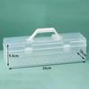 Plastic Clear Storage Box Clear with Handle Marker Pen Storage Holder Desktop Organizer Plastic Storage Case Art Students