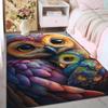 Multiple sizes Cute owl with rainbow feathers Carpet for Living Room Bedroom Sofa Home Decor Rus Non-slip Floor Mat Luxury Gift