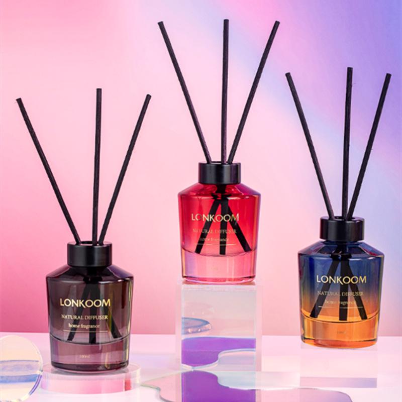 LONKOOM Langjin Solid Wood & Rattan Aromatherapy Perfume for Bedroom, Living Room, and Restroom Original Wood Forest Rattan Incense 100ml