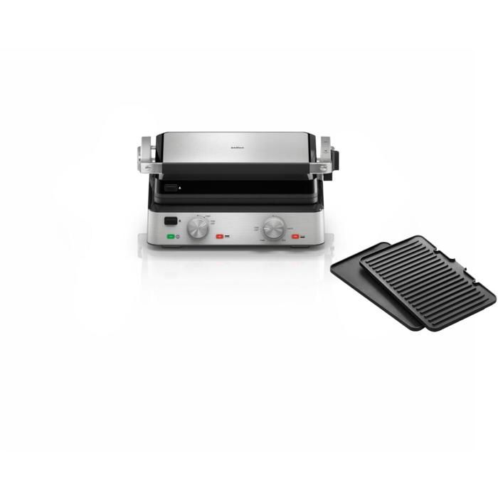 Gril Multi-contact Braun 2000 Watts Noir En Acier Inoxydable