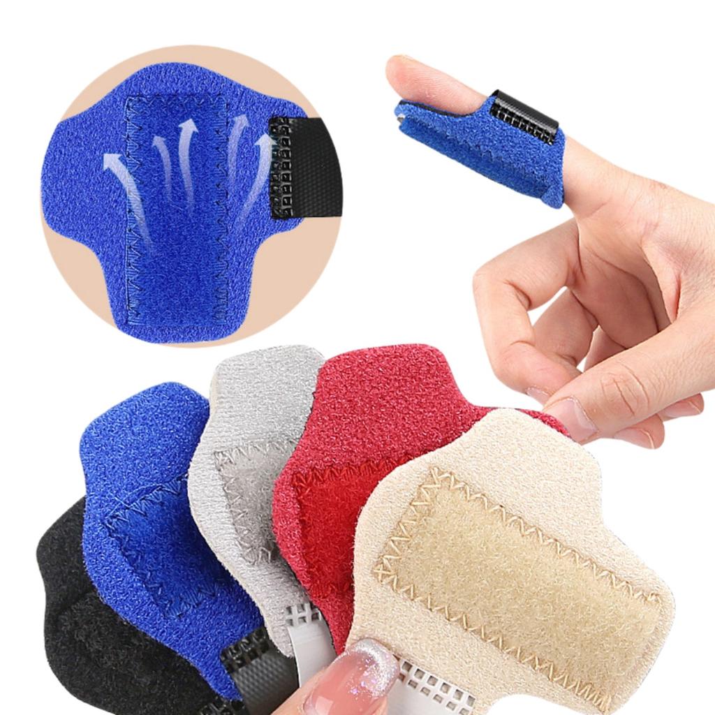 5Pcs Adjustable Finger Fixation Strap With Aluminum Strip Trigger Finger Splint Corrector Brace Finger Guard Sleeve For Support