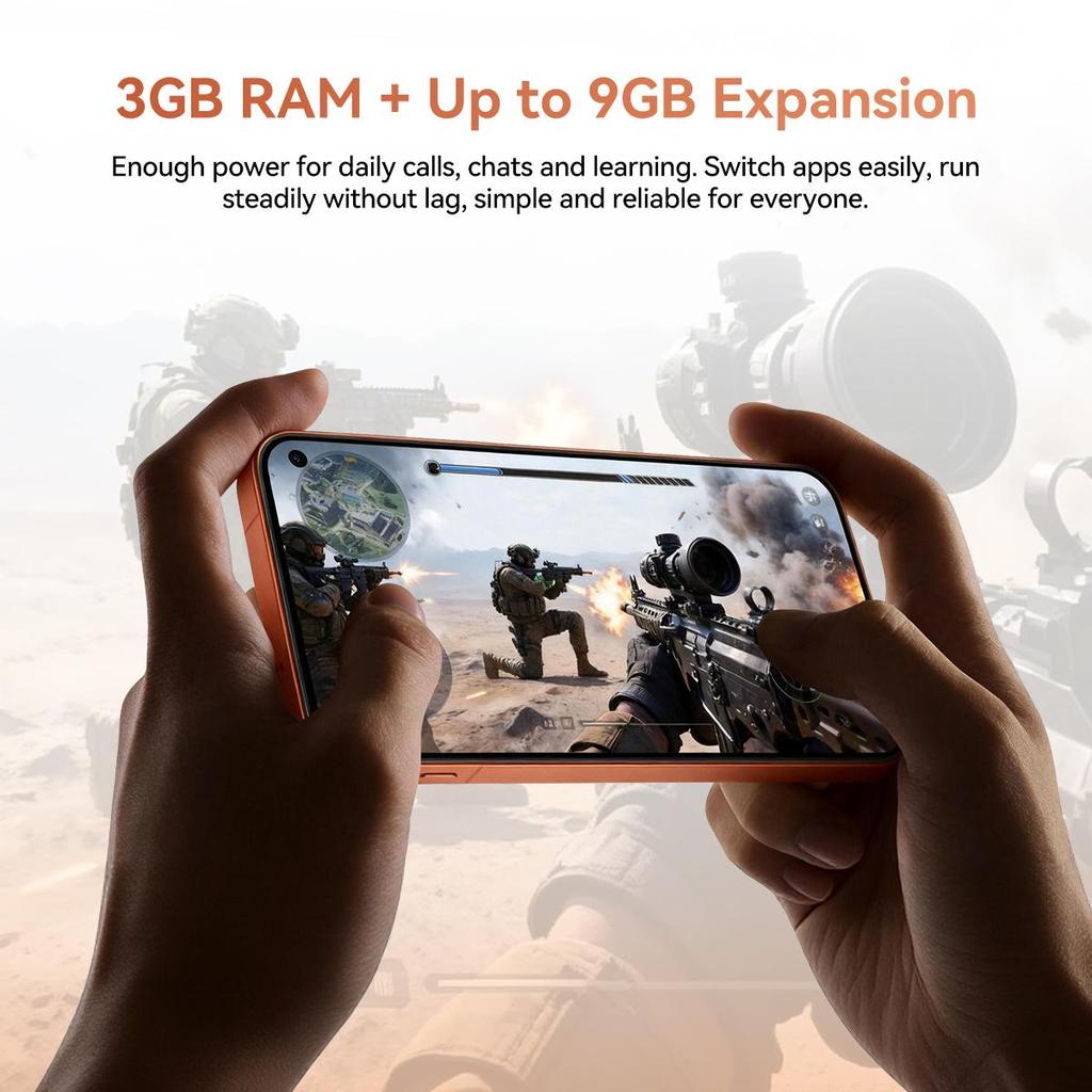 Blackview Smartphone Wave 2C Android 16, 12 GB de RAM + 32 GB de ROM(TF 1TB) Smartphone 3000mAh, Pantalla HD+ de 5", Cámara de 5MP+2MP, Doble SIM/GPS