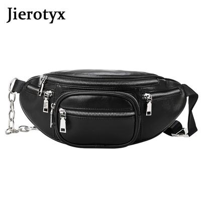 Sac de taille en cuir femmes marque de luxe taille Fanny Packs ceinture sac poitrine sac à main noir Sexy Rivet Punk