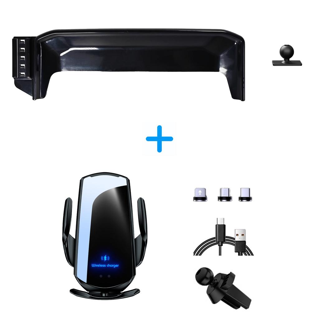 Car Phone Holder For Mitsubishi Outlander 2022 2023 2024 9" inch Screen Fixed Base 15W Wireless Charging Mobile Phone Holder Car