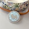 Rhinestone Puppy Mirror Magnetic Suction Solid Color Round Mobile Phone Airbag Bracket Retractable Wind Portable Ring Buckle
