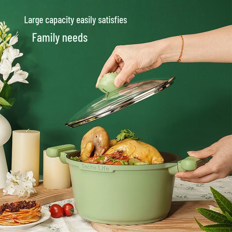 Xinst 24cm Titanium Alloy Soup Pot