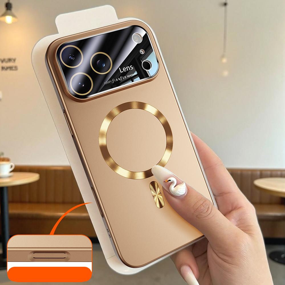

Ultra Thin AG For Magsafe Case for iPhone 17 16 15 14 Pro Max Magnetic Matte Smooth Wireless Charging Camera Glass Funda iPhone 12 Pro
