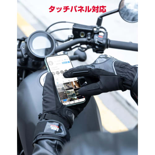 [Double Windproof] KEMIMOTO Motorcycle Gloves, Winter, Waterproof, Coldproof, Windproof, Motorcycle Gloves, Hard Protector, Shockproof, Compatible wit