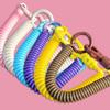Elastic Straps Spiral Spring Lanyard Retractable Telescopic Spring Key Ring  Outdoor