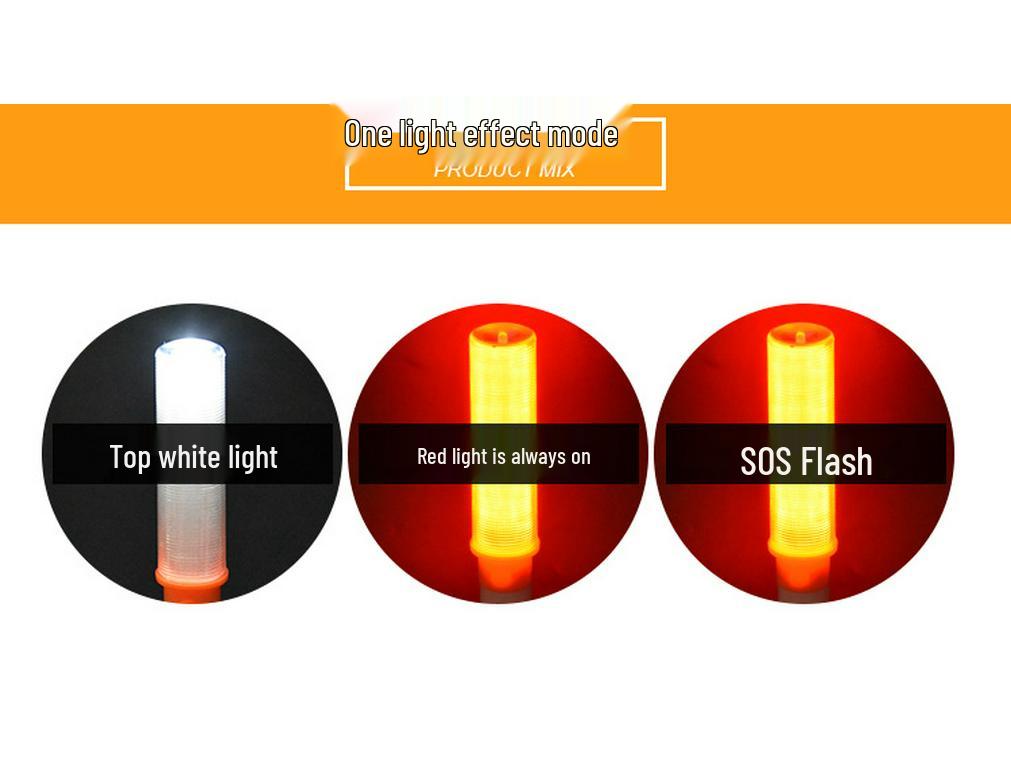 LED Magnetic Road Safety Warning Flashlight