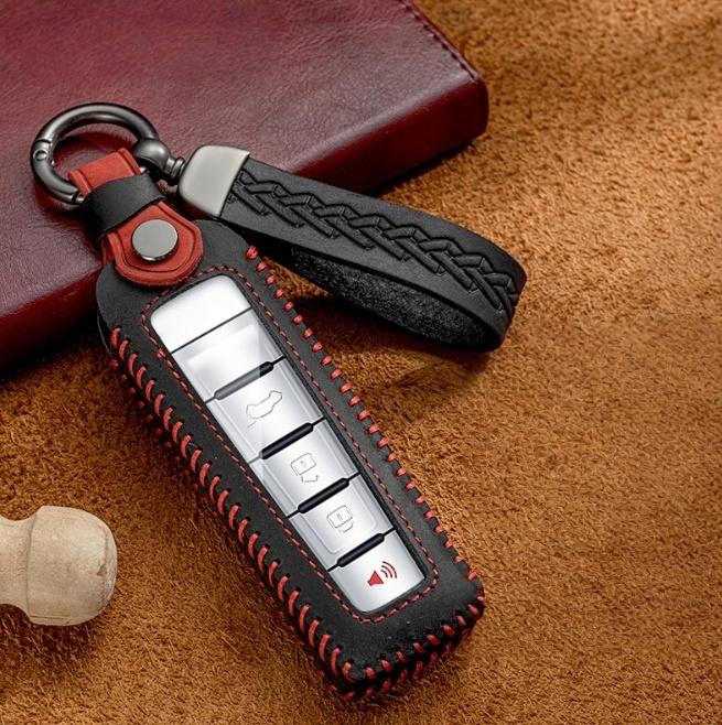 

Fashion Leather Car Key Case for Great Wall WEY Coffee 01 Coffee 02 VV5 VV6 2023 VV7 A1 A3 A4 A5 A7 A8 Auto Remote Key Fob чёрный