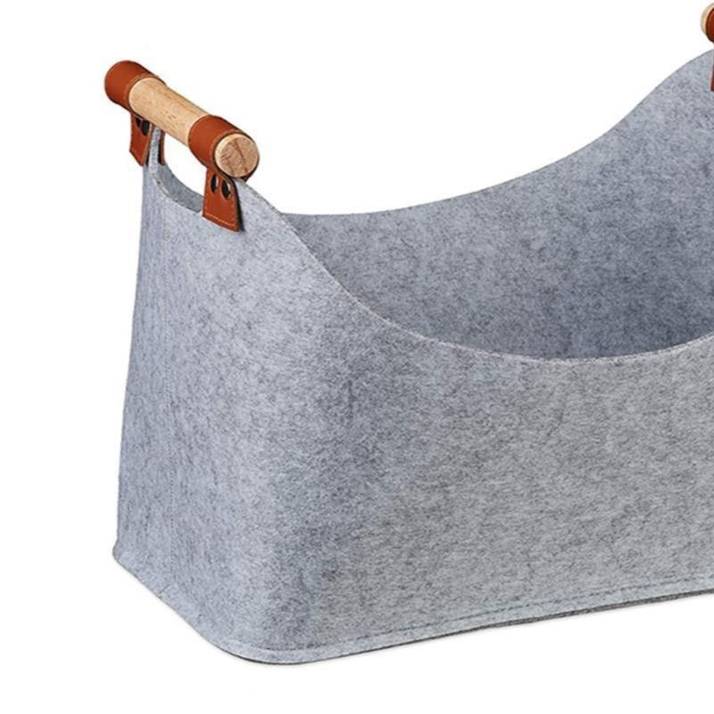 Contemporary Felt Wood Storage Bag Large Capacity Firewood Carriers Essential for Warm Fireplaces and Outdoor Activities