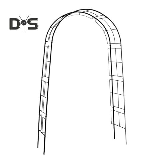 

Металлическая садовая арка для вьющихся растений, свадебное украшение, каркас арки, простая сборка, изогнутая решетка для роз, виноградных лоз, шары чёрный