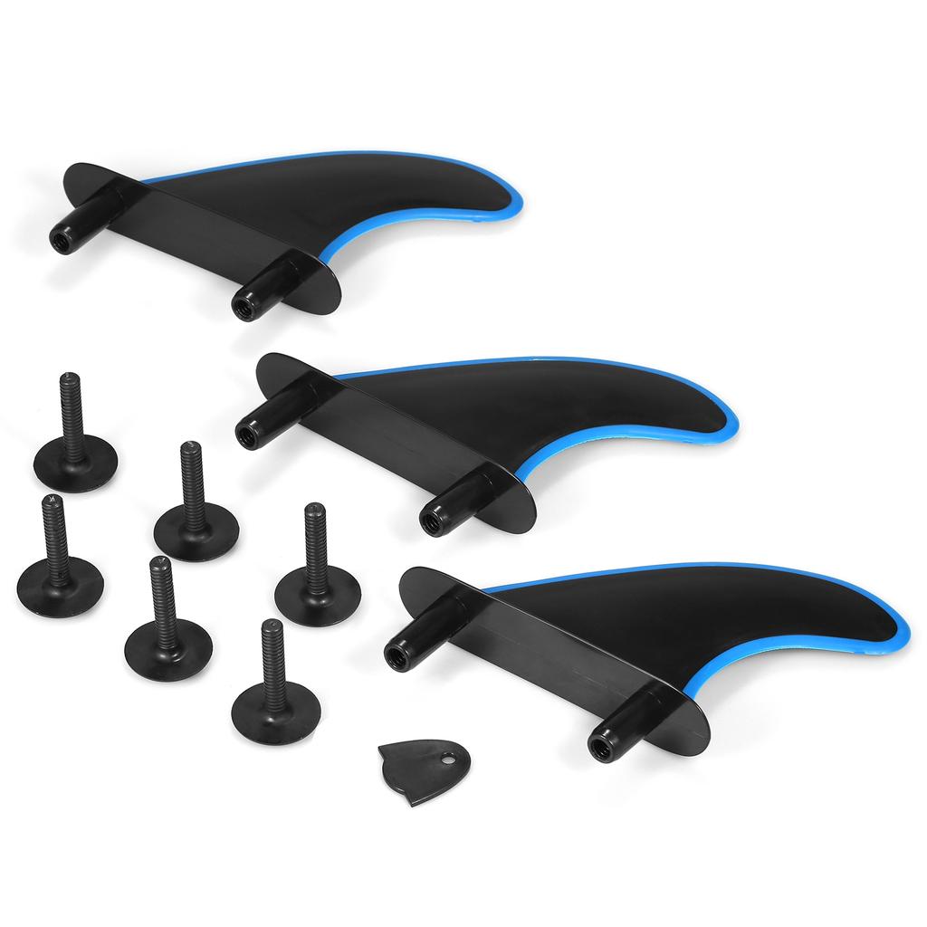 3pcs Soft Surfboard Fins with Screws 4.5 Inch Surf Fins for Soft Surfboard Longboard Surfing Accessories