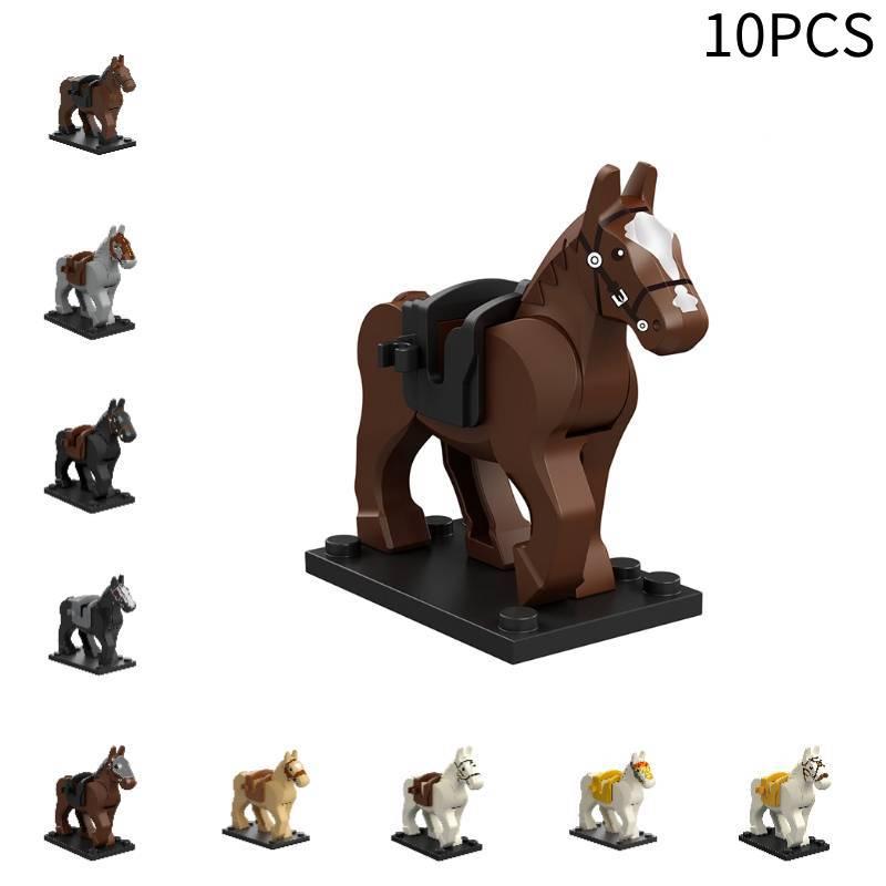 Horse Figure War Minifigures Building Block Model Desktop Decor Children Gift