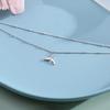New Fashion 925 Sterling Silver Fishtail Pendant Double Layer Anklets Women Jewelry Summer Beach Charm Foot Chain Bracelet Gift