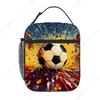 Art Football Lunch Box for Women Men Kids Adult Insulated Lunch Bag Reusable Lunch Cooler Tote Bag Portable Lunchbox for School