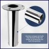 Marine Heavy Duty Stainless Steel Boat Cast Fishing Rod Holder Oval 15°/30°/90° with PVC Inner Boat Hardware