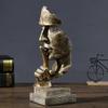 Silence Is Golden Resin Statue, Nordic Minimalist Sculpture, Creative Home Bedroom Living Room Office Desktop Decor Ornament