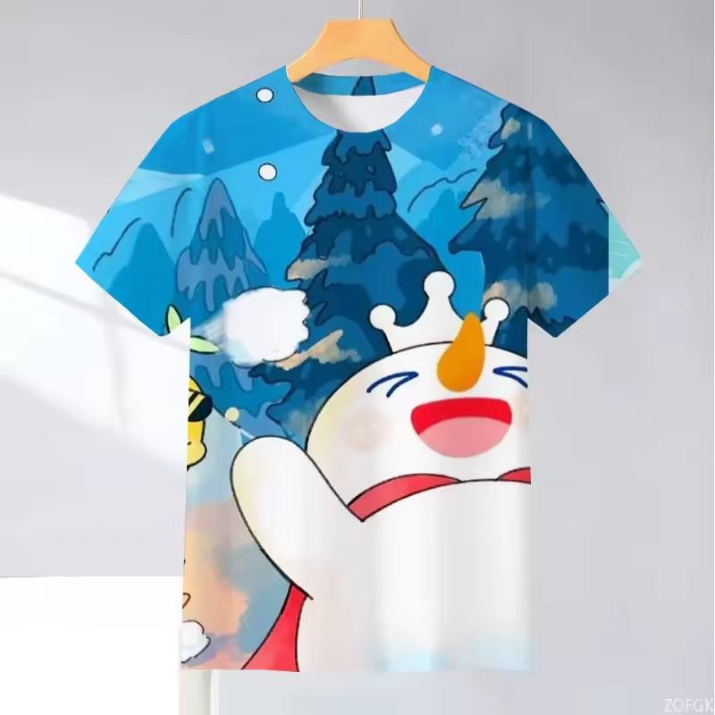 Summer New Trendy Brand Honey Snow Ice City Snow King Cartoon Anime 3D Printed Youth Student Children's Top
