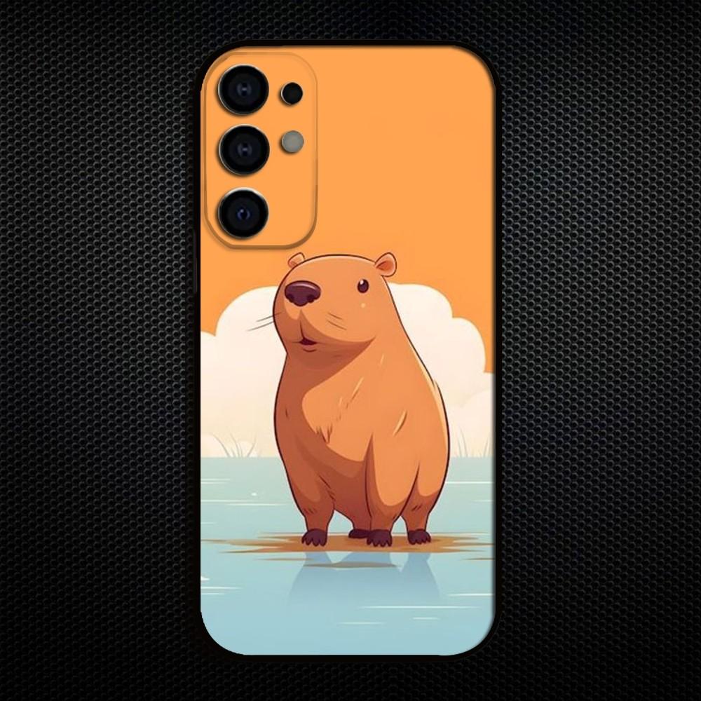 Cute Capybara Funny Phone Case For Samsung S25/S24/S23/S22/S21/S20/Plus,Fe,Lite/Others Black Cover