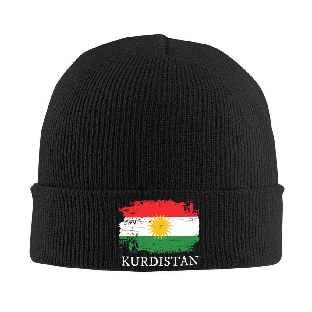 Kurdistan Map Flag Skullies Beanies Caps Cool Winter Warm Women Unisex Knitting Hat Unisex Adult  Bonnet Hat