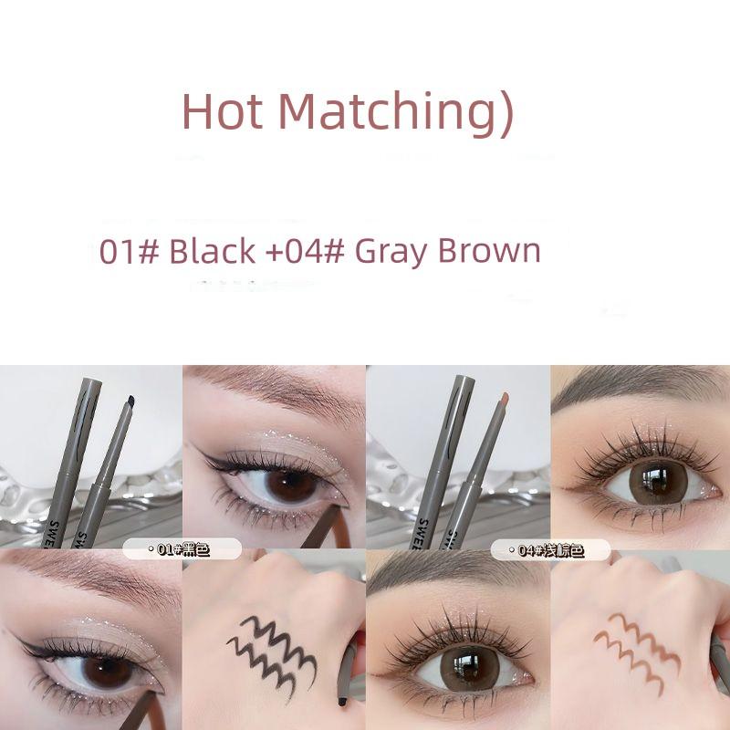 New Chinese Fox Eyeliner! Red Eyeliner Waterproof Not Smudge Long-Lasting Very Fine Eyeliner Brown Novice