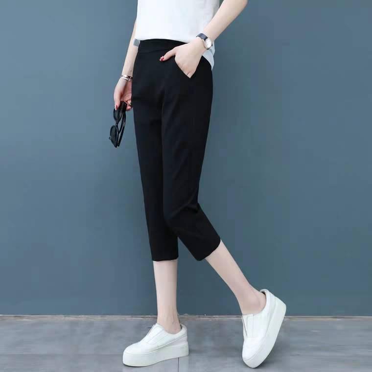 

2020 Women s Summer Elastic Cropped Sports Pants - Versatile Casual Mid-Length Shorts 5XL (about 82.5-90 kg)