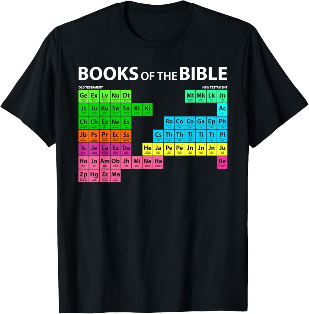 

Books Bible Periodic Table Seminary Pastor Appreciation T-Shirt Unisex T-Shirt - Men s Summer Cotton Graphic Tee S разноцветный