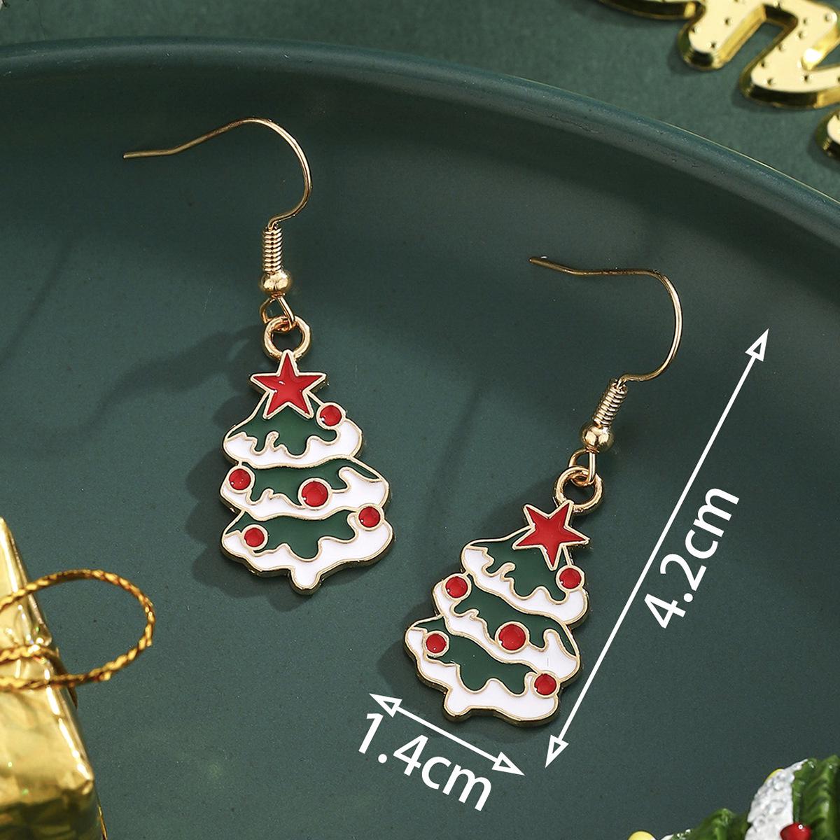 

Festive Christmas Earrings: Reindeer, Gingerbread Man, Hat & Star with Rhinestones