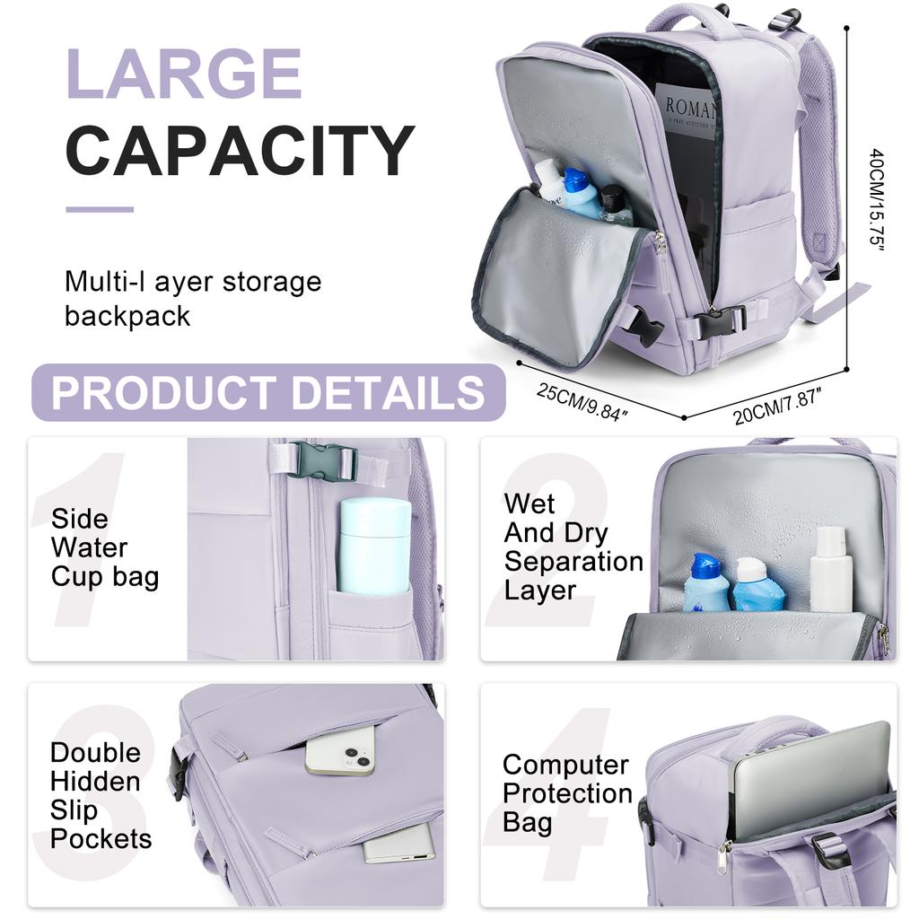 Travel Backpack Airplane Cabin for Women Men Carry Ons Ryanair 40x20x25 Cabin Bag Short Distance Leisure Laptop Backpack Luggage