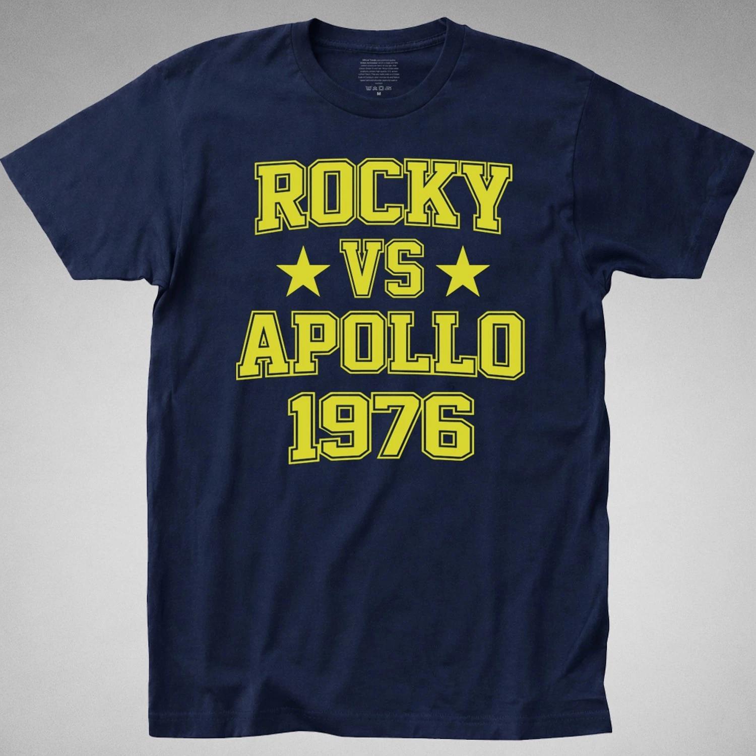 Rocky vs Apollo T-SHIRT balboa creed boxing 70s 80s 1976 match movie fight Tee L