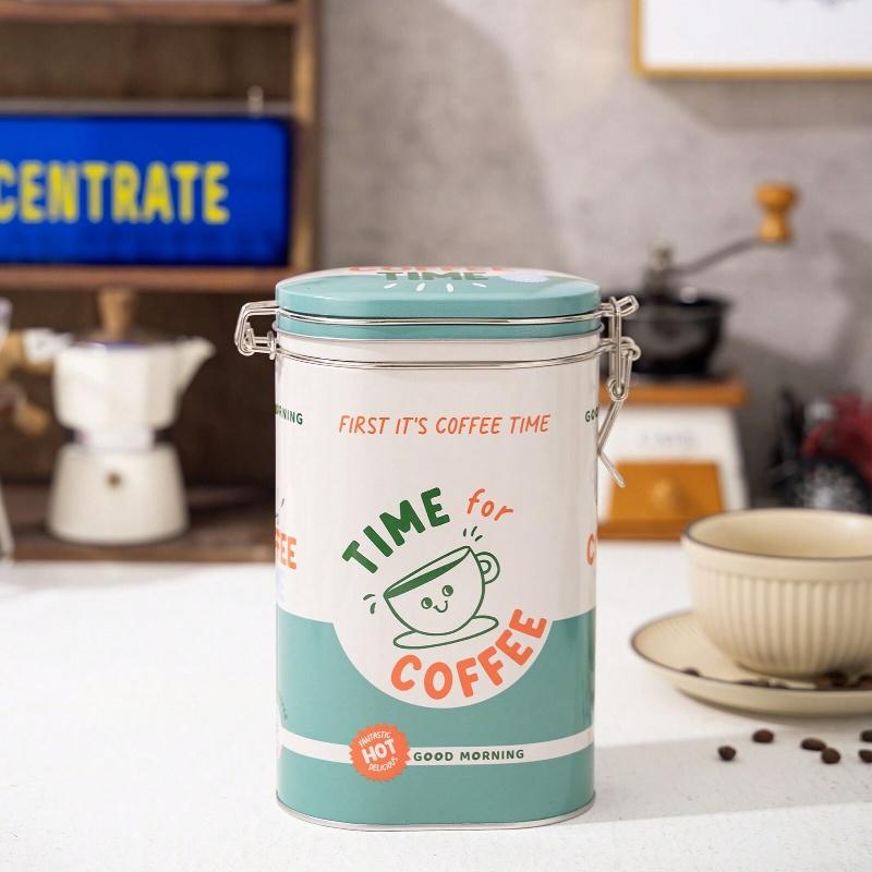 1PC coffee can, tin can, coffee tea, tin storage can, candy can, kitchen decoration, home decoration
