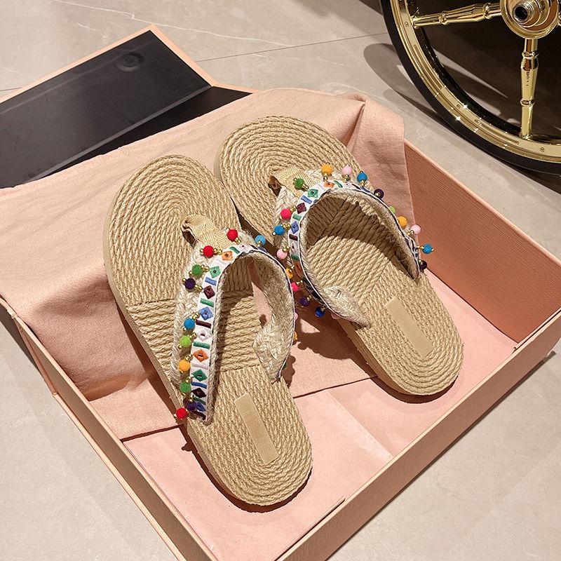 

Slides Women s Slippers And Ladies Sandals Jewels Flip Flops On Beach Flat Rhenstone Shoes Crystals Premium Sale Offer 39 41