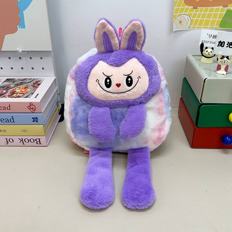 

Plush Backpack Cartoon Stuffed Animal School Bag Lightweight Gifts Kids фіолетовий