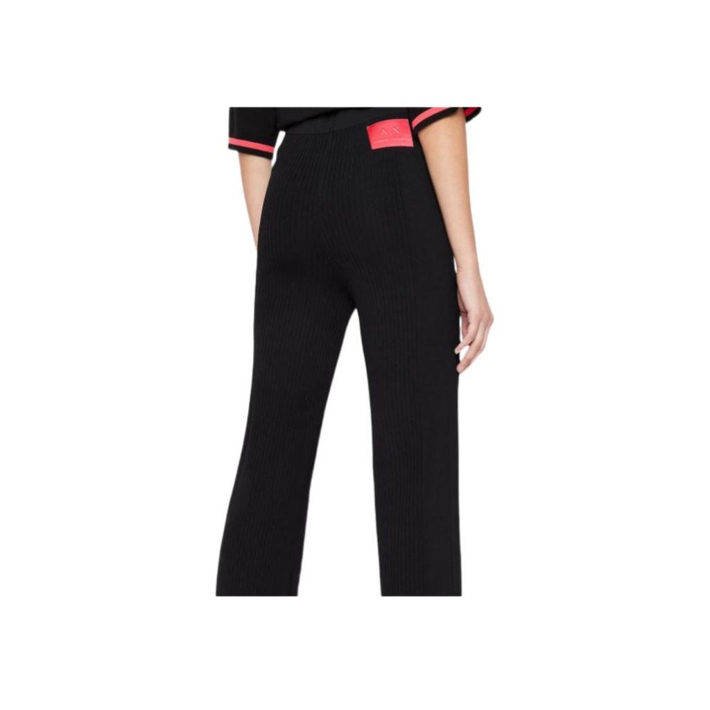 Armani Exchange Fw22 Solid Slim Fit Knit Jogger Pants Women bottoms Black 6LYP1B-YMH6Z-11200